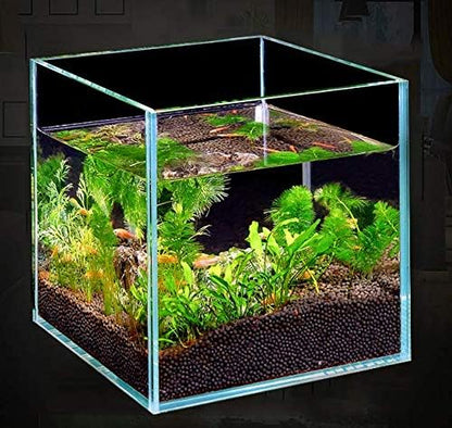 Rimless Low Iron 2.1 Gallon Glass Aquarium Tank 7.8" L × 7.8" W × 7.8" H / 20cm x 20cm x 20cm, 5mm Thickness Standard Jointed BEGONDIS