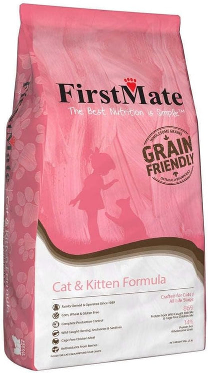FirstMate Grain Friendly Cat & Kitten Formula 5 LB - PAWPICO