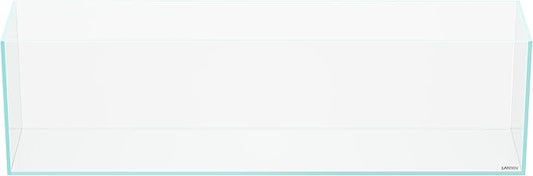 LANDEN 90L 10.8 Gal Rimless Low Iron Aquarium Long Fish Tank, Bookshelf Aquarium, W35.4×D7.87×H9.84 in(90x20x25cm) 6mm Thickness with Black Nano Foam Leveling mat Included Landen