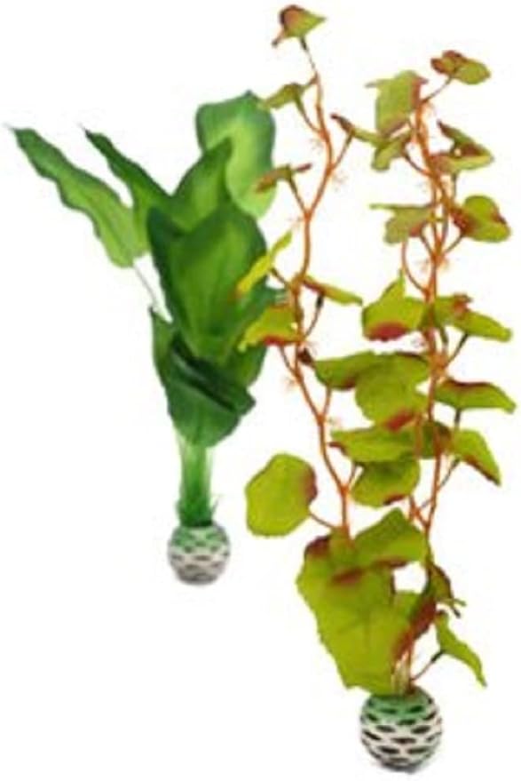 biOrb Medium Green Silk Plant Set, Colorful and Durable Aquarium Decorations biOrb