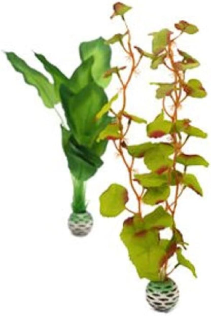 biOrb Medium Green Silk Plant Set, Colorful and Durable Aquarium Decorations biOrb