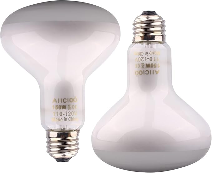 Aiicioo Reptile Basking Light Bulb - 150W Reptile Heat Lamp Basking Bulb for Bearded Dragon Turtle Hermit Crab Gecko Lizard Daylight AIICIOO