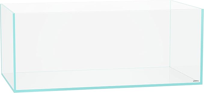 LANEDN 90S 39 Gallon Shallow Tank Rimless Low Iron Tank 35.4" L × 19.7" W × 14.2" H (90cm x 50cm x 36cm); 10mm Thickness Aquascape Fish Tank, Black Leveling Mat Included Landen