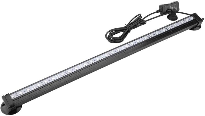TOPINCN LED Aquarium Light Fish Tank Bubble Light Underwater Led Light with Remote Control + Manual Color Change - Highlight Colorful Aquarium Light Kit(US Plug)(46cm) TOPINCN