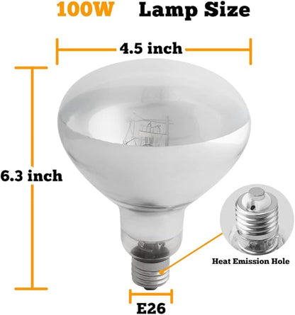 100W UVB UVA Heating Lamp Self-Ballasted Bulb Full Spectrum Basking Spot Light lamp for Reptile and Amphibian TEKIZOO