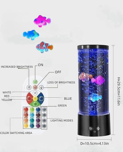 Table Lamp Bubble Fish Lamp Gift for Kids Men Women Home Decoration for Room Mood Night Light for Relaxing… ORDERSOON