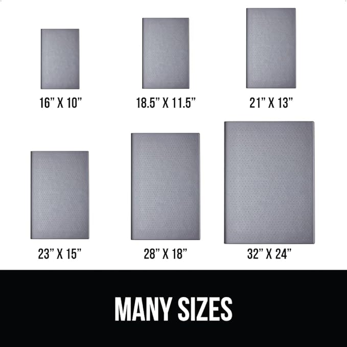 Gorilla Grip 100% Waterproof Raised Edge BPA Free Silicone Pet Feeding Mat, Dog Cat Food Mats Contain Spills Protects Floors, Placemats for Cats and Dogs Water Bowl, Pets Accessories 23x15 Gray - PAWPICO