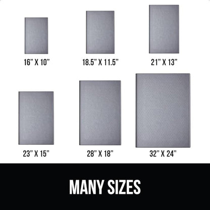 Gorilla Grip 100% Waterproof Raised Edge BPA Free Silicone Pet Feeding Mat, Dog Cat Food Mats Contain Spills Protects Floors, Placemats for Cats and Dogs Water Bowl, Pets Accessories 23x15 Gray - PAWPICO