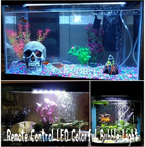 HCDMRE LED Aquarium Light, Multi-Color Fish Tank Light with Remote Control, 16 Colors and 4 Modes, IP68 Waterproof,Underwater Submersible LED Lights,67cm/26.4" PAWPICO