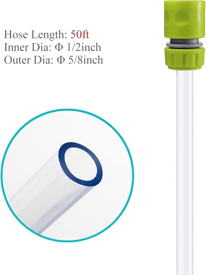 50ft Aquarium Water Changer Gravel & Sand Cleaner Fish Tank Siphon Cleaning Tools Laifoo