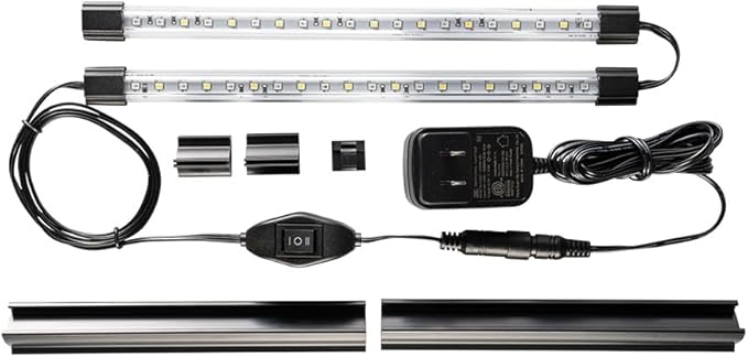 GloFish 10 Inch LED Light Stick 2 Count - White and Blue Aquarium Lights - Tank Sizes Up to 75 Gallons GloFish