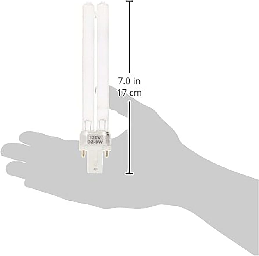 Coralife Aquarium Fish Tank Marine Salt Water Turbo-Twist UV Sterilizer 9 Watt Replacement Bulb, For 3X up to 125 Gallons Coralife