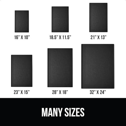 Gorilla Grip 100% Waterproof Raised Edge BPA Free Silicone Pet Feeding Mat, Dog Cat Food Mats Contain Spills Protects Floors, Placemats for Cats and Dogs Water Bowl, Pets Accessories 28x18 Black - PAWPICO