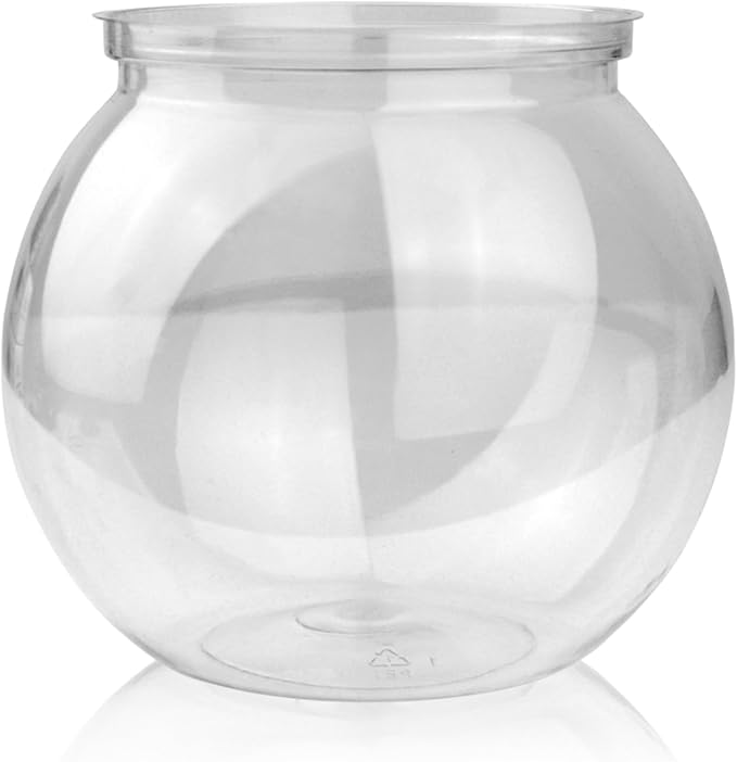 Newpol 0.8 Gallon Plastic Aquarium Betta Fish Tank, Small Fish Tank Starter Kits, Mini Fish Bowls Newpol