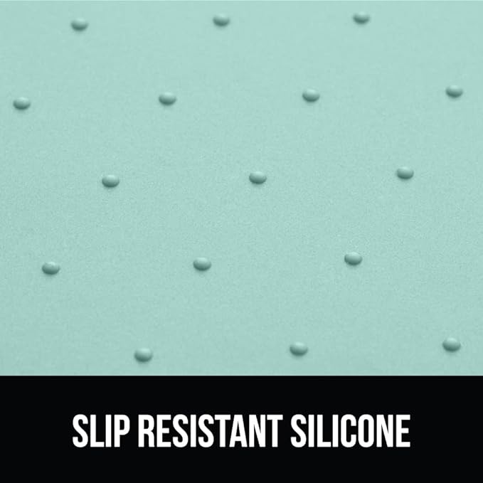 Gorilla Grip 100% Waterproof Raised Edge BPA Free Silicone Pet Feeding Mat, Dog Cat Food Mats Contain Spills Protects Floors, Placemats for Cats and Dogs Water Bowl, Pets Accessories 28x18 Mint - PAWPICO