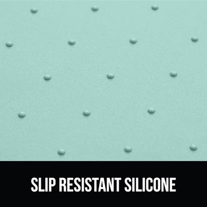 Gorilla Grip 100% Waterproof Raised Edge BPA Free Silicone Pet Feeding Mat, Dog Cat Food Mats Contain Spills Protects Floors, Placemats for Cats and Dogs Water Bowl, Pets Accessories 28x18 Mint - PAWPICO