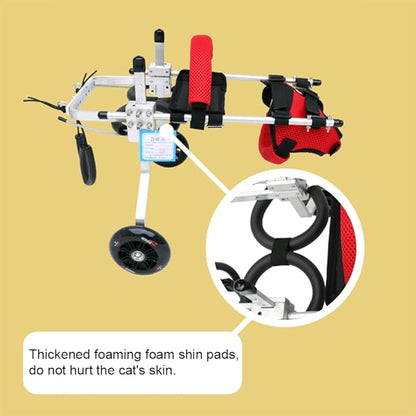 Cat Wheelchair Adjustable 2 Wheels Pet Wheelchair Lightweight Cat Barrier Wheels for Rehabilitation Aid for The Back Legs of Aging, Disabled, Injured, Arthritis, Weak Cats/Pets (S) PAWPICO