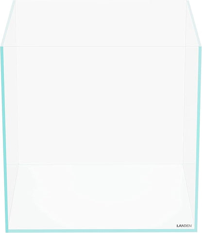 LANDEN 36C 11.5 Gallon Cube Rimless Low Iron Aquarium Tank,W14.2×D14.2×H14.2 in(36x36x36cm) 5mm Thickness with Nano Foam Leveling Mat Included Landen