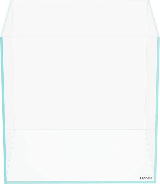 LANDEN 36C 11.5 Gallon Cube Rimless Low Iron Aquarium Tank,W14.2×D14.2×H14.2 in(36x36x36cm) 5mm Thickness with Nano Foam Leveling Mat Included Landen