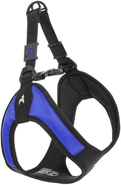Gooby Escape Free Easy Fit Harness - Blue, Small - No Pull Step-in Patented Small Dog Harness with Quick Release Buckle - Perfect On The Go No Pull Harness for Small Dogs or Medium Dog Harness Gooby