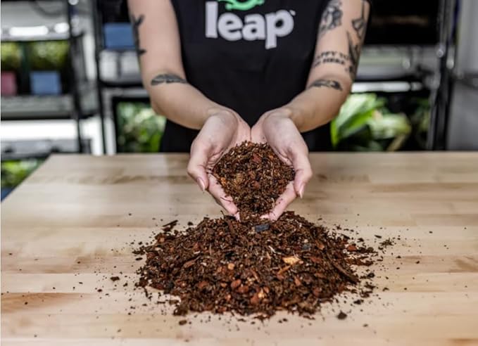 Leap Habitats Living Earth Substrate - Bioactive Ready Terrarium Bedding Mix for Reptiles, Frogs, Snakes, Geckos, and Lizard Habitats, Supports Microfauna with Coconut Coir, Sphagnum, Fir Bark LeapHabitats
