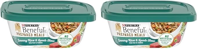 Beneful Purina Prepared Meals Lamb & Rice Stew - (8) 10 oz. Tubs (Pack of 2) - PAWPICO