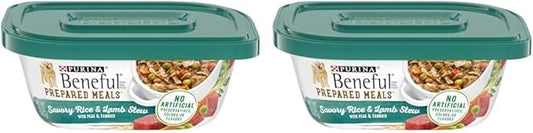 Beneful Purina Prepared Meals Lamb & Rice Stew - (8) 10 oz. Tubs (Pack of 2) - PAWPICO