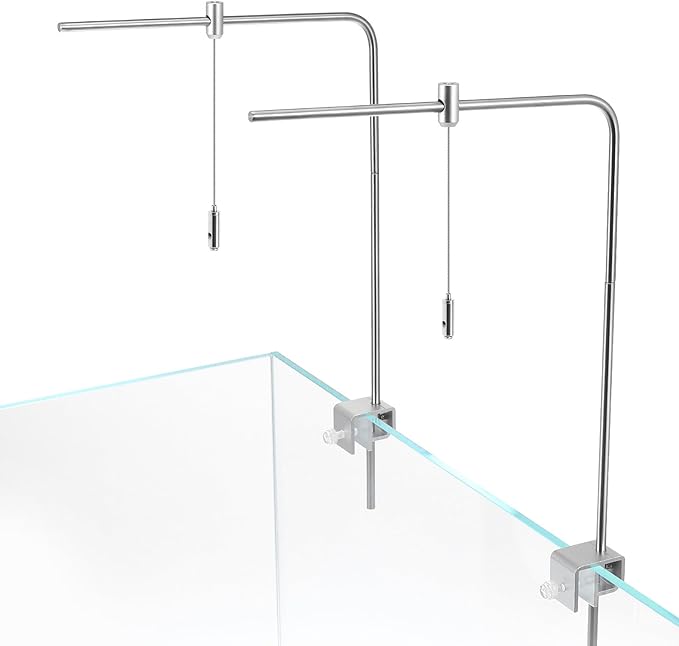 iplusmile Fish Tank Light Stand Kit, Aquarium Lighting Holder, Fish Tank Accessory, Adjustable Fish Tank Light Rack, for Aquatic High LED Light Lamp Light Hanging Bracket Rimless Tank iplusmile