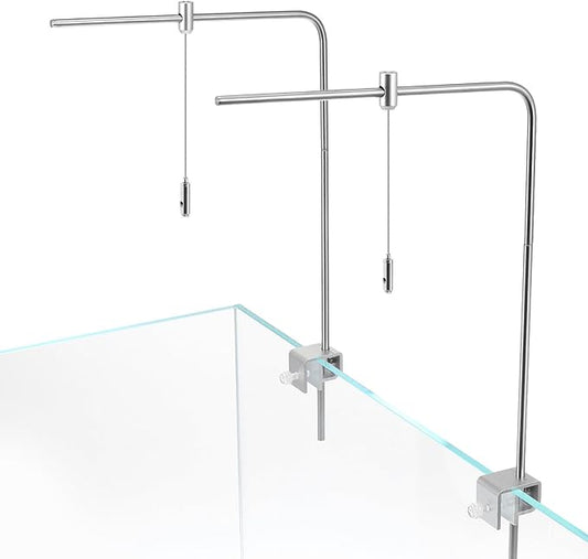iplusmile Fish Tank Light Stand Kit, Aquarium Lighting Holder, Fish Tank Accessory, Adjustable Fish Tank Light Rack, for Aquatic High LED Light Lamp Light Hanging Bracket Rimless Tank iplusmile