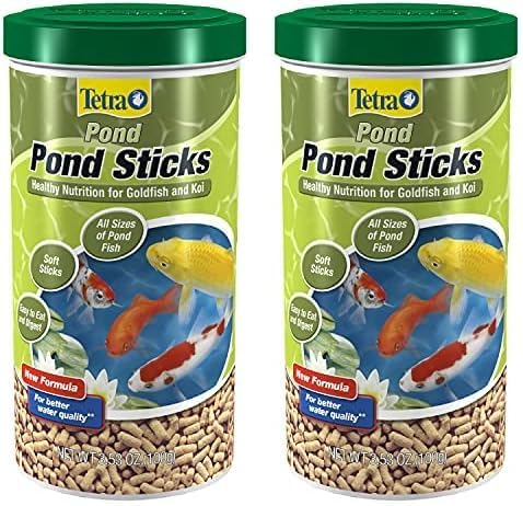 Tetra TetraPond Pond Sticks 3.53 Ounces, Pond Fish Food, for Goldfish and Koi, Pond Pond Sticks, Healthy Nutrition for Goldfish and Koi (Pack of 2) Tetra