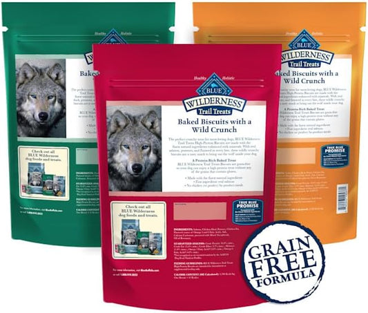 Blue Buffalo Wilderness Variety Pack Dog Treats Made with Natural Ingredients Duck Turkey & Salmon - PAWPICO