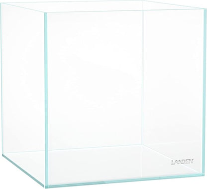 LANDEN 20C Gallon Cube Rimless Low Iron Clear Aquarium Tank, All Glass Aquarium,Small Betta Fish Tank,W7.8×D7.8×H7.8 in(20x20x20cm) 5mm Thickness with Nano Foam Leveling Mat Landen