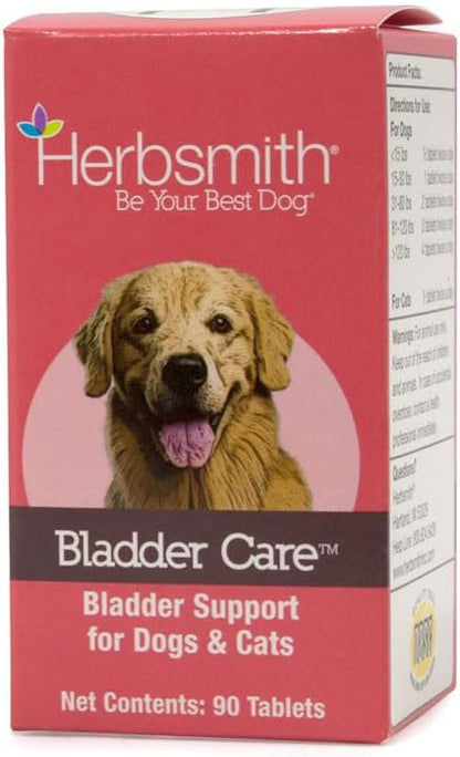 Herbsmith Bladder Care for Cats and Dogs – Maintains Urinary Health for Dogs and Cats – Dog and Cat Kidney Support – 90 Tablets Herbsmith
