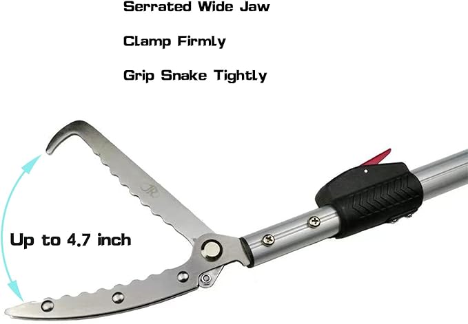 7.3ft Snake Catcher Tongs Grabber Professional Traps Stick Heavy Duty Auminum Alloy Pick-up Handing Tools SYFRLLC