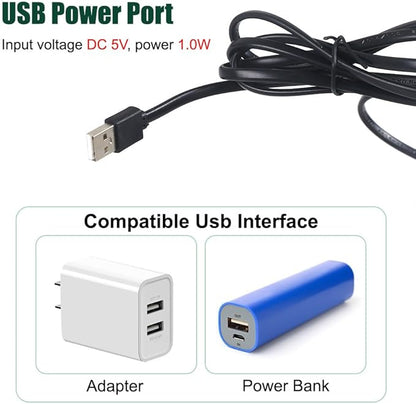 Fish Tank Light, Waterproof LED Aquarium Submersible Light USB Multicolor Decoration Light with Suction Cup for Fish Tanks Coral Tanks Aquatic Plant Tanks Mioyoow