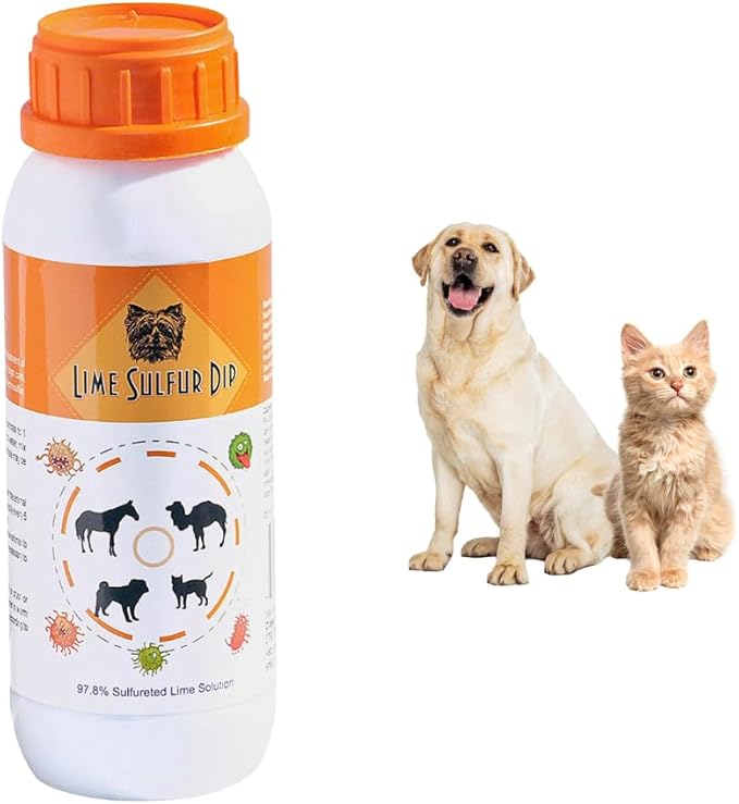 Classic's Lime Sulfur Dip - Pet Care for Itchy and Dry Skin - Xtra Strength Formula - Safe Solution for Dog, Cat, Puppy, Kitten, Horse (16 fl oz) HealthyPawLife