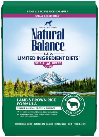 Natural Balance Limited Ingredient Small-Breed Adult Dry Dog Food with Healthy Grains, Lamb & Brown Rice Recipe, 12 Pound (Pack of 1) - PAWPICO