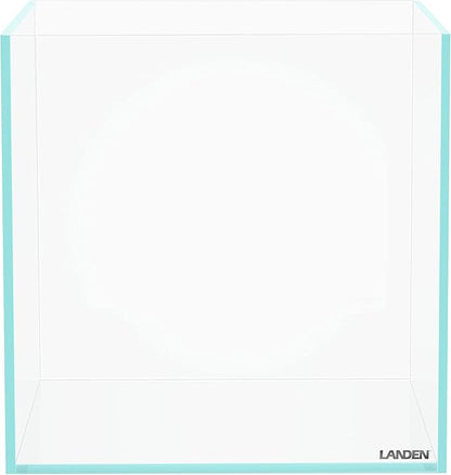 LANDEN 25C 3.7 Gallon Cube Rimless Low Iron Aquarium Tank, W9.84×D9.84×H9.84 in(25x25x25cm) 5mm Thickness with Nano Foam Leveling Mat Included Landen