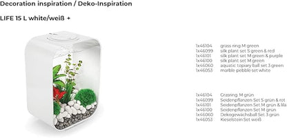 biOrb Medium Green Silk Plant Set, Colorful and Durable Aquarium Decorations biOrb