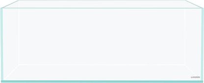 LANEDN 75S 22.1 Gal Shallow Tank, Shallow Fish Tank, Rimless Low Iron Tank, Bookshelf Aquarium W29.5×D17.7×H11 in(75x45x28cm); 8mm Thickness Aquascape Fish Tank, Black Leveling Mat Included Landen