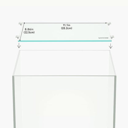 LANDEN 4mm Thick Clear Glass Aquarium Lid, Includes 4 Clips for Secure Placement, 282 x 225mm(11.1x8.86 inches) for 290-294 mm Inner Length Aquariums, Adapted to CB303030, ARF30 Landen