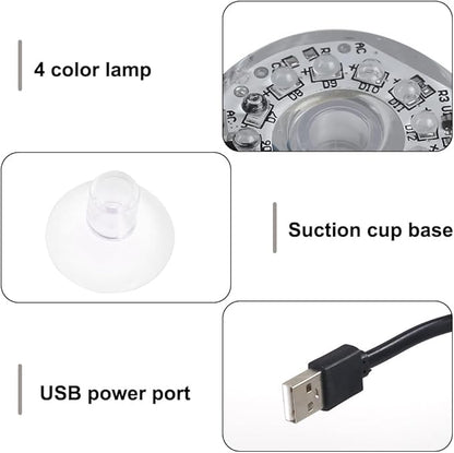 Fish Tank Light, Waterproof LED Aquarium Submersible Light USB Multicolor Decoration Light with Suction Cup for Fish Tanks Coral Tanks Aquatic Plant Tanks Mioyoow