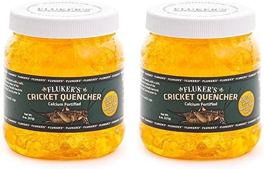 Fluker's Cricket Quencher Calcium Fortified, Easy to Use Gel Formula, 8 oz (Pack of 2) Flukers
