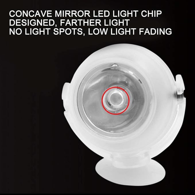 GLOGLOW Aquarium Lights, Plastic LED Fish Colourful Gradient Submersible Night Spot Light LED Aquarium Light Fish Colored Light(US Plug Colourful) Aquarium Lights GLOGLOW