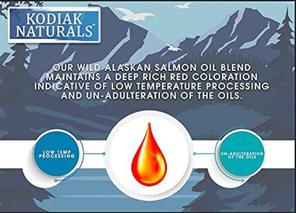 8oz Wild Alaskan Salmon Oil Formula for Dogs & Cats, a Balanced Blend of Pure Fish Oils with EPA and DHA from Wild-Caught Fish. Support for Skin & Coat, Joints, and Immune Health KODIAKNATURALSSALMONOIL