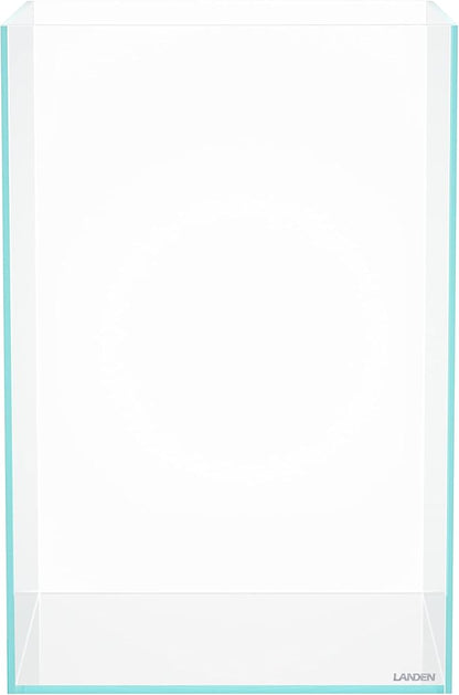 LANDEN Tall Tank, Rimless Low Iron Tank 10GAL 11.8" L × 11.8" W × 17.7" H (30X30X45) cm Small Aquascape Fish Tank, Vertical Aquascape Tank, Black Leveling Mat Included Landen