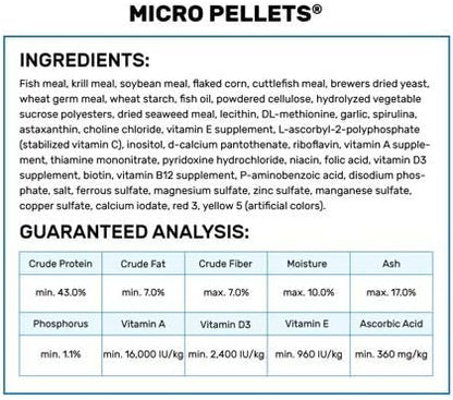 Hikari Tropical Semi-Floating Micro Pellets Fish Food, 0.77 Oz (22g) Hikari