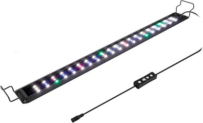 hygger 20W Full Spectrum Aquarium LED Light with 10 Levels Brightness, White Blue Red Green LEDs,6H8H12H Timer,RGB Light for 24~32IN Freshwater Fish Tank, Aquatic Plants Tropical Ornamental Fish hygger