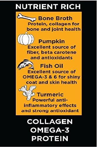 Nature's Diet Pet Bone Broth Protein Powder with Pumpkin, Fish Oil and Turmeric (Chicken, 16 oz = 159 Servings) NaturesDiet%C2%AE