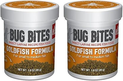 Fluval Bug Bites Goldfish Fish Food, Granules for Small to Medium Sized Fish, 1.6 oz., A6583 (Pack of 2) Fluval